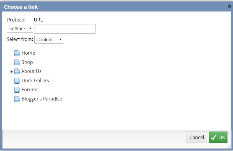 choose a link choose a link
